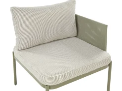 Sale Beliani Set da giardino con tavolo 2 posti TERRACINA Metallo Verde oliva Bianco Verde