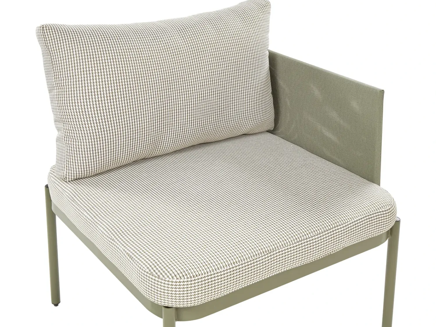 Sale Beliani Set da giardino con tavolo 2 posti TERRACINA Metallo Verde oliva Bianco Verde