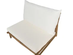 Sale Beliani Set da giardino con tavolo 2 posti TODI Bambù Bianco sporco Bianco Marrone