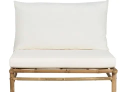 Sale Beliani Set da giardino con tavolo 2 posti TODI Bambù Bianco sporco Bianco Marrone