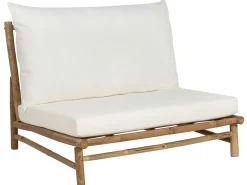 Sale Beliani Set da giardino con tavolo 2 posti TODI Bambù Bianco sporco Bianco Marrone