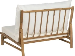 Sale Beliani Set da giardino con tavolo 2 posti TODI Bambù Bianco sporco Bianco Marrone
