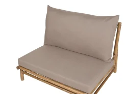 Hot Beliani Set da giardino con tavolo 2 posti TODI Bambù Tortora Beige Marrone