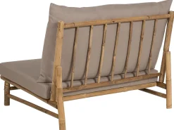 Hot Beliani Set da giardino con tavolo 2 posti TODI Bambù Tortora Beige Marrone
