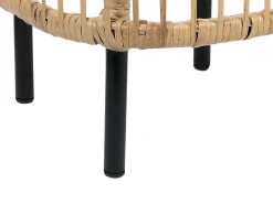 Online Beliani Set da giardino con tavolo 3 posti MARATEA/CESENATICO Rattan Naturale Beige Naturale Nero