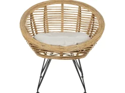 Online Beliani Set da giardino con tavolo 3 posti MARATEA/CESENATICO Rattan Naturale Beige Naturale Nero
