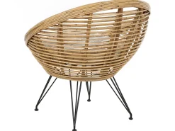 Online Beliani Set da giardino con tavolo 3 posti MARATEA/CESENATICO Rattan Naturale Beige Naturale Nero