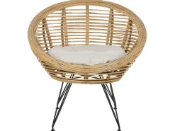 Online Beliani Set da giardino con tavolo 4 posti MARATEA/CESENATICO Rattan Naturale Beige Naturale Nero