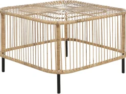 Online Beliani Set da giardino con tavolo 4 posti MARATEA/CESENATICO Rattan Naturale Beige Naturale Nero