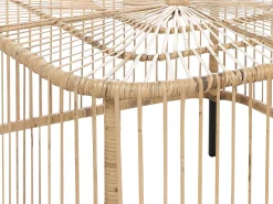 Discount Beliani Set da giardino con tavolo 4 posti MARATEA/CESENATICO Rattan Naturale Beige Naturale Nero