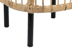 Discount Beliani Set da giardino con tavolo 4 posti MARATEA/CESENATICO Rattan Naturale Beige Naturale Nero