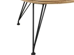 Discount Beliani Set da giardino con tavolo 4 posti MARATEA/CESENATICO Rattan Naturale Beige Naturale Nero