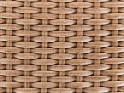 Outlet Beliani Set da giardino con tavolo 9 posti SEVERO Rattan sintetico (PE) Beige sabbia Bianco Beige