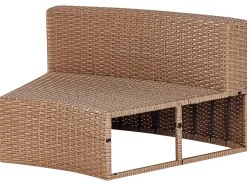 Outlet Beliani Set da giardino con tavolo 9 posti SEVERO Rattan sintetico (PE) Beige sabbia Bianco Beige