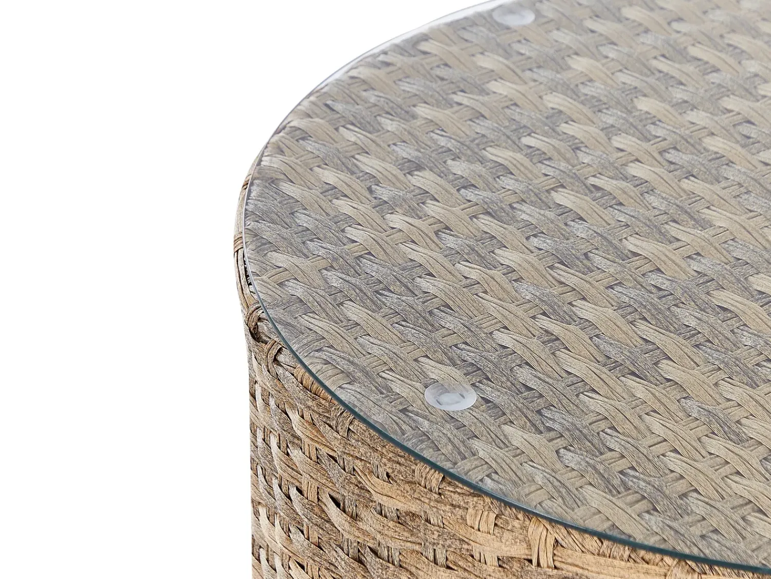 Online Beliani Set da giardino con tavolo 9 posti SEVERO Rattan sintetico (PE) Marrone dorato Bianco Marrone