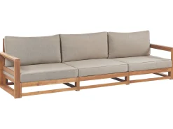 Sale Beliani Set da giardino con tavolo 5 posti TIMOR Modulare Legno di acacia certificato Marrone chiaro Beige Grigio Marrone