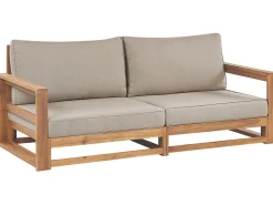 Sale Beliani Set da giardino con tavolo 5 posti TIMOR Modulare Legno di acacia certificato Marrone chiaro Beige Grigio Marrone