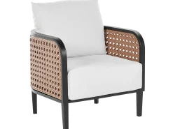 Sale Beliani Set da giardino con tavolo 5 posti MONTEFALCO Metallo Bianco Bianco Nero