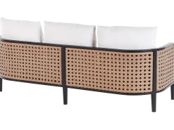 Sale Beliani Set da giardino con tavolo 5 posti MONTEFALCO Metallo Bianco Bianco Nero