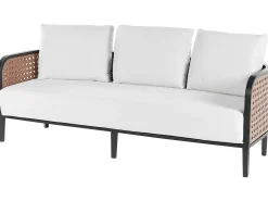 Sale Beliani Set da giardino con tavolo 5 posti MONTEFALCO Metallo Bianco Bianco Nero
