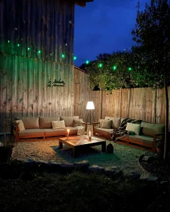 Best Beliani Set da giardino con tavolo 4 posti TIMOR Modulare Legno di acacia certificato Marrone chiaro Beige Grigio Marrone