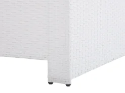 Clearance Beliani Set da giardino con tavolo 4 posti MARINO Rattan sintetico (PE) Bianco Bianco Grigio