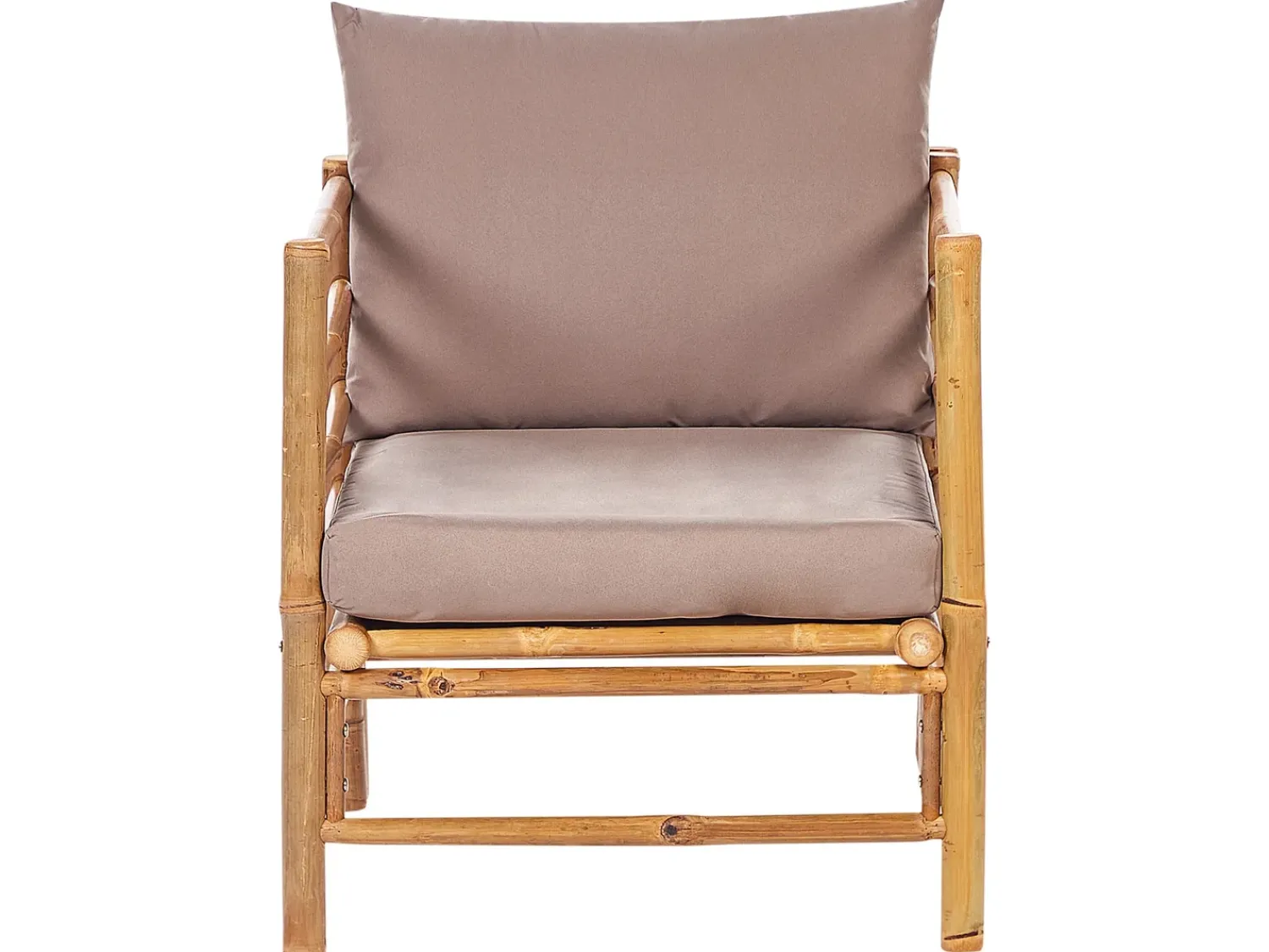 Online Beliani Set da giardino con tavolo 5 posti CERRETO Lato Sinistro Bambù Tortora Beige Marrone Grigio