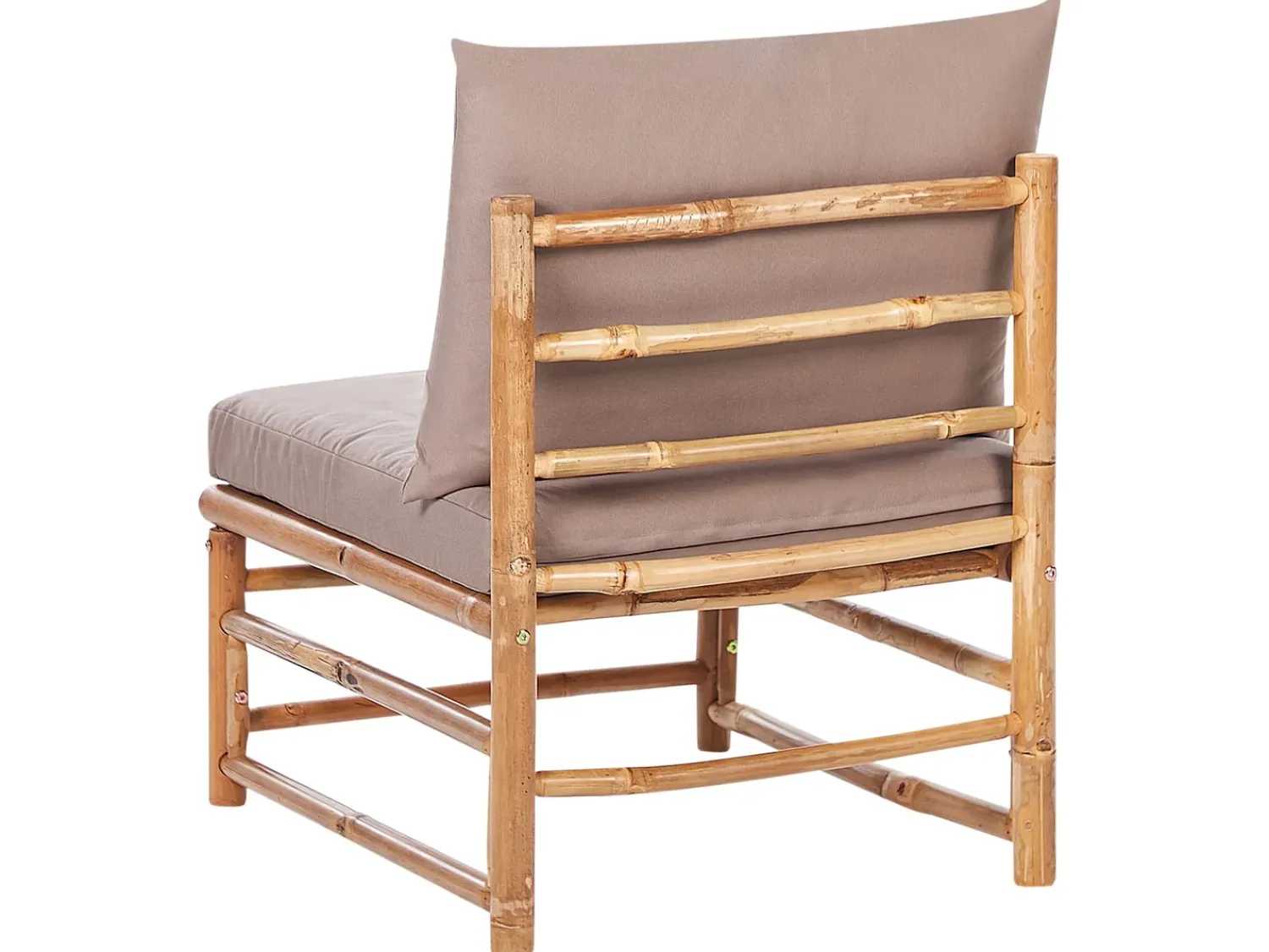 Hot Beliani Set da giardino con tavolo 5 posti CERRETO Bambù Tortora Beige Marrone Grigio