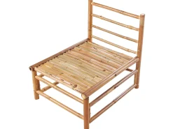 Hot Beliani Set da giardino con tavolo 5 posti CERRETO Bambù Tortora Beige Marrone Grigio