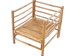 Sale Beliani Set da giardino con tavolo 6 posti CERRETO Bambù Tortora Beige Marrone Grigio