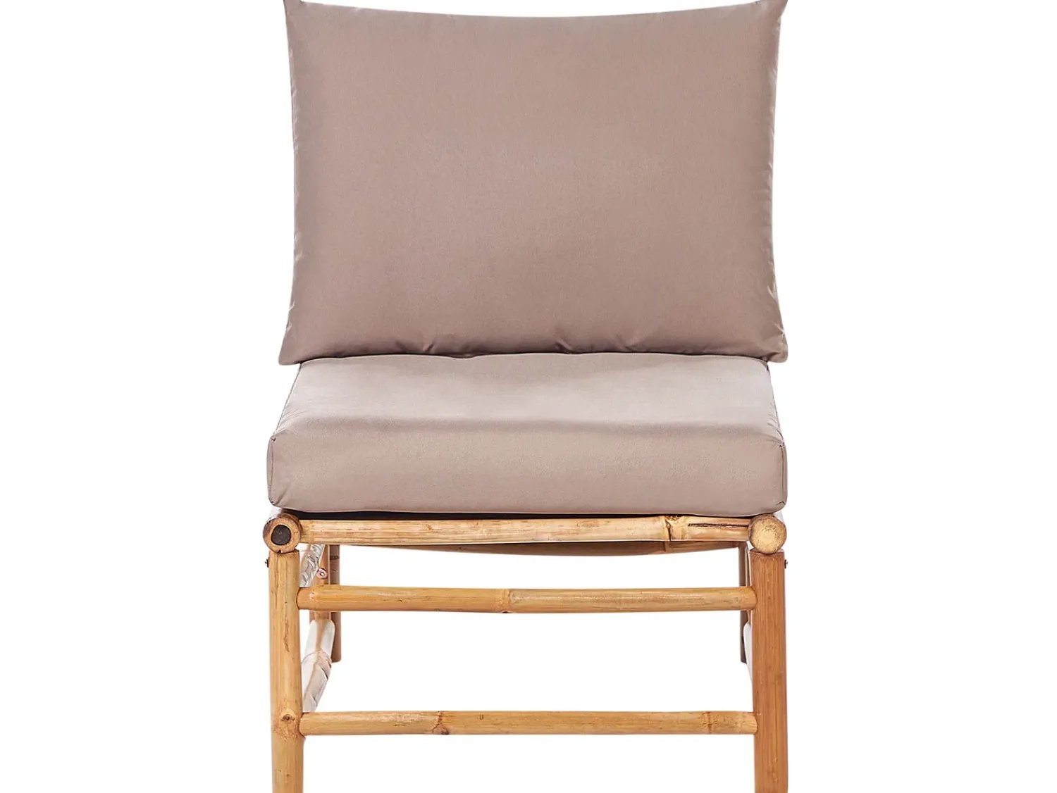 Discount Beliani Set da giardino con tavolo 6 posti CERRETO Lato Sinistro Bambù Tortora Beige Marrone Grigio