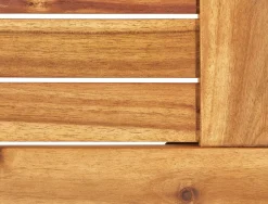 Clearance Beliani Set da giardino con tavolo 2 posti FRASCATI Modulare Legno di acacia certificato Bianco sporco Bianco Marrone