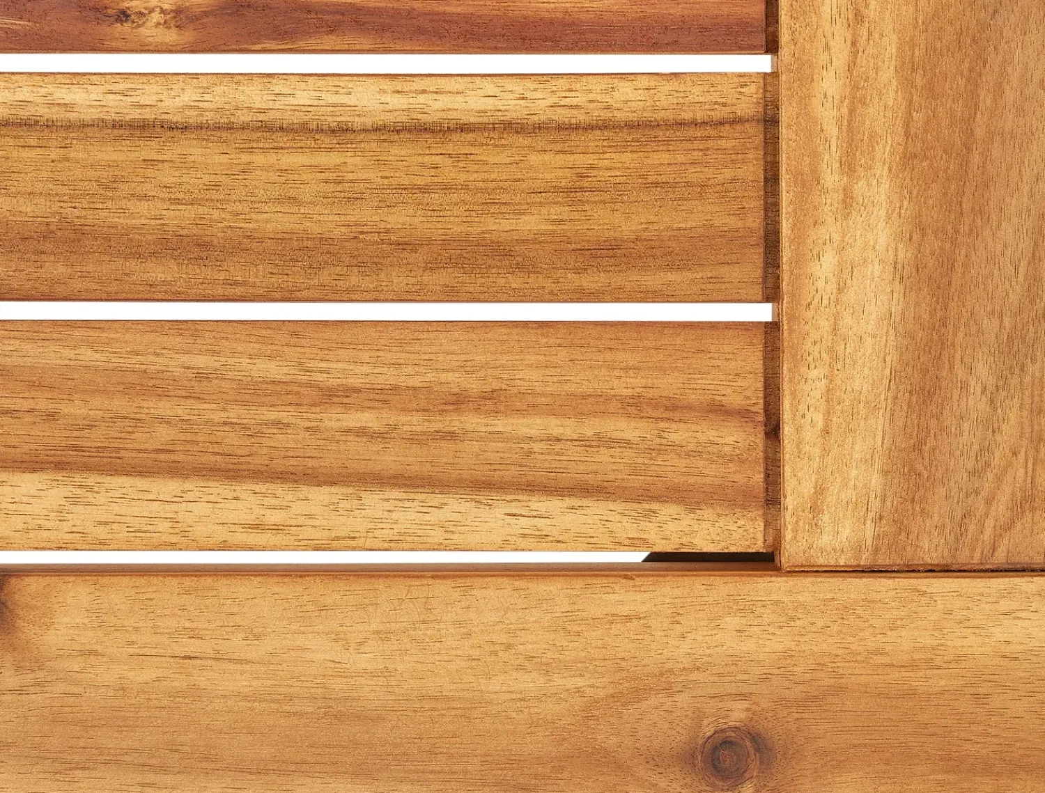 Clearance Beliani Set da giardino con tavolo 2 posti FRASCATI Modulare Legno di acacia certificato Bianco sporco Bianco Marrone