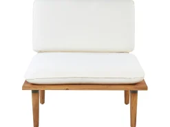 Clearance Beliani Set da giardino con tavolo 2 posti FRASCATI Modulare Legno di acacia certificato Bianco sporco Bianco Marrone