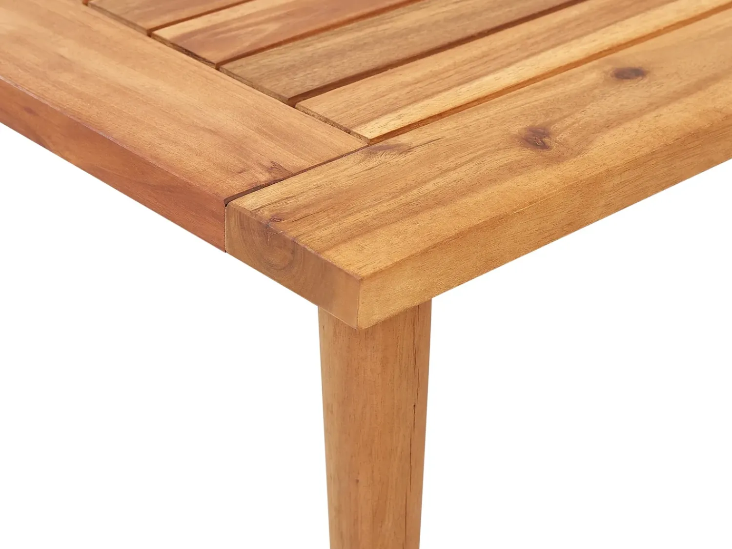 Clearance Beliani Set da giardino con tavolo 2 posti FRASCATI Modulare Legno di acacia certificato Bianco sporco Bianco Marrone