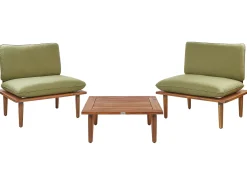 New Beliani Set da giardino con tavolo 2 posti FRASCATI Modulare Legno di acacia certificato Verde oliva Marrone Verde