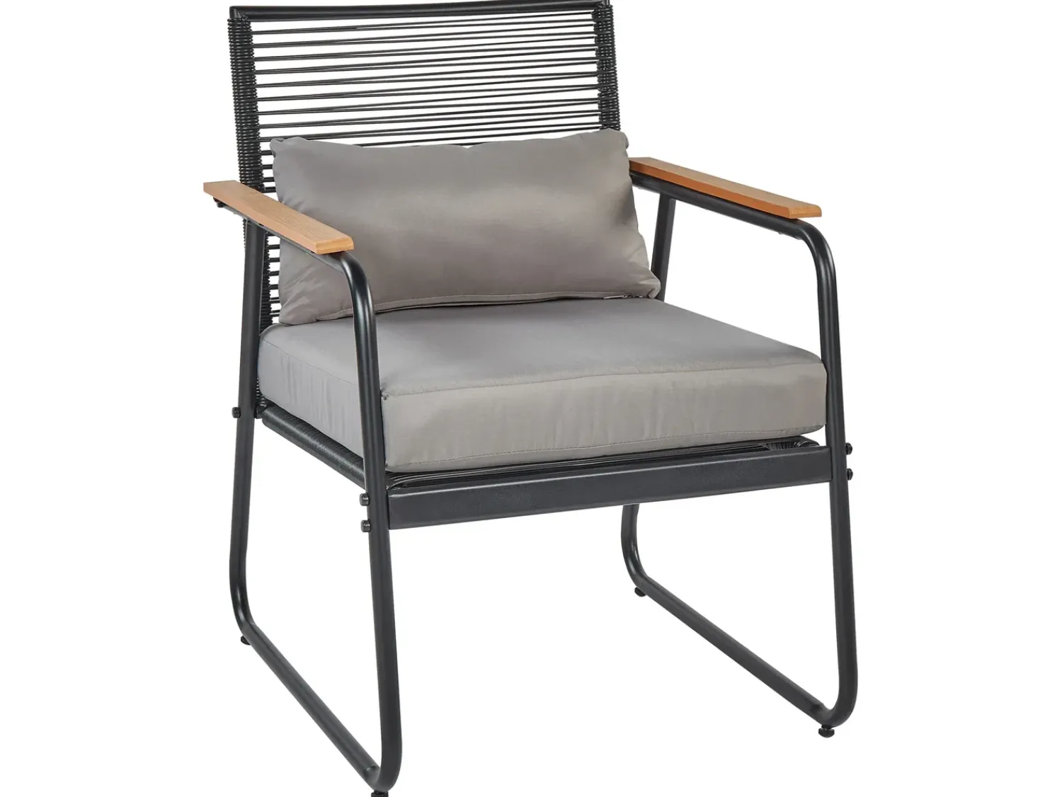 Online Beliani Set da giardino con tavolo 4 posti POMONTE Metallo Nero Grigio Nero