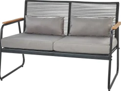 Online Beliani Set da giardino con tavolo 4 posti POMONTE Metallo Nero Grigio Nero