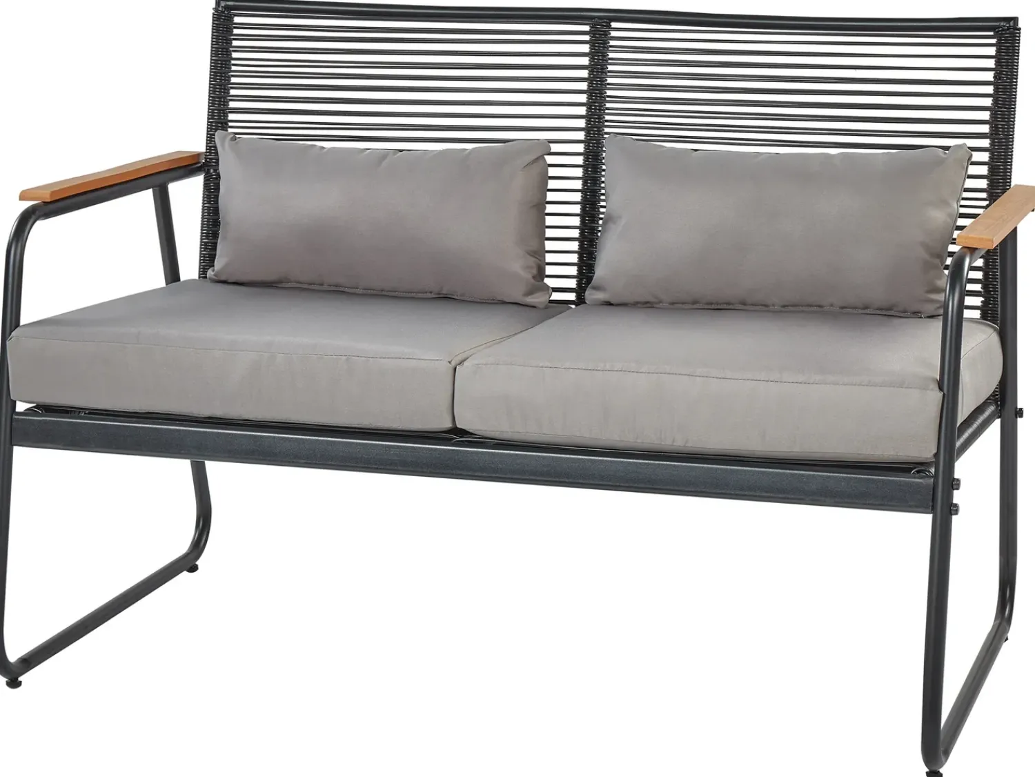 Online Beliani Set da giardino con tavolo 4 posti POMONTE Metallo Nero Grigio Nero