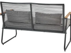 Online Beliani Set da giardino con tavolo 4 posti POMONTE Metallo Nero Grigio Nero