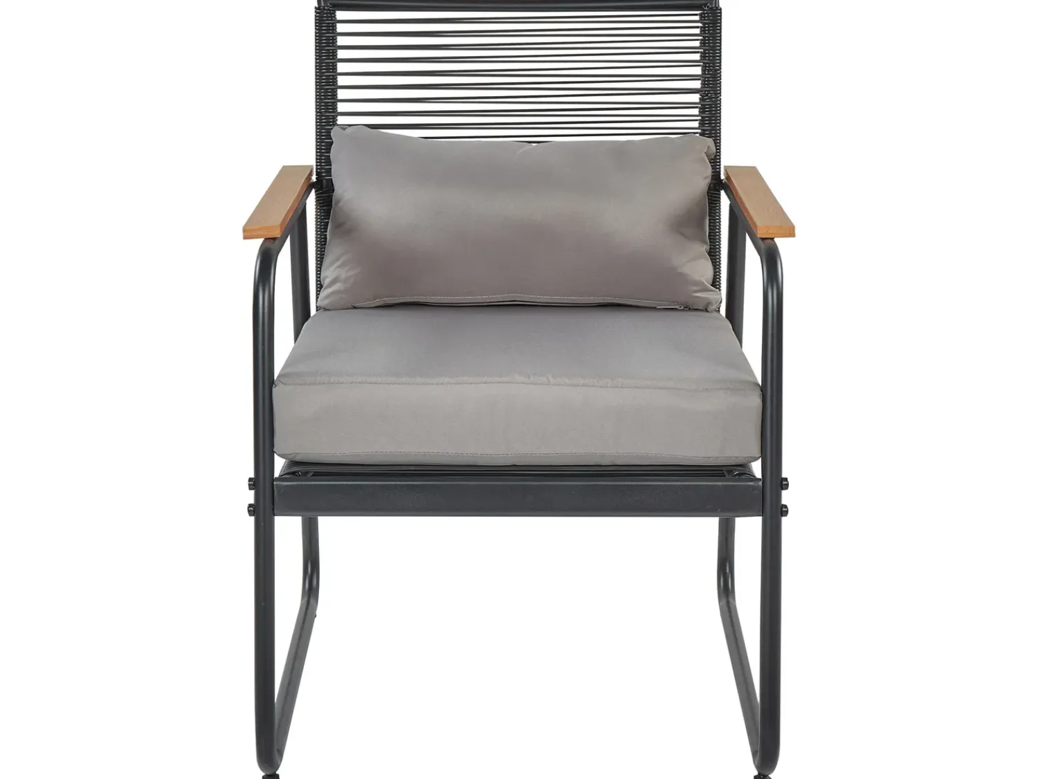 Online Beliani Set da giardino con tavolo 4 posti POMONTE Metallo Nero Grigio Nero