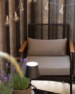 Online Beliani Set da giardino con tavolo 4 posti POMONTE Metallo Nero Grigio Nero