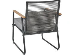 Online Beliani Set da giardino con tavolo 4 posti POMONTE Metallo Nero Grigio Nero