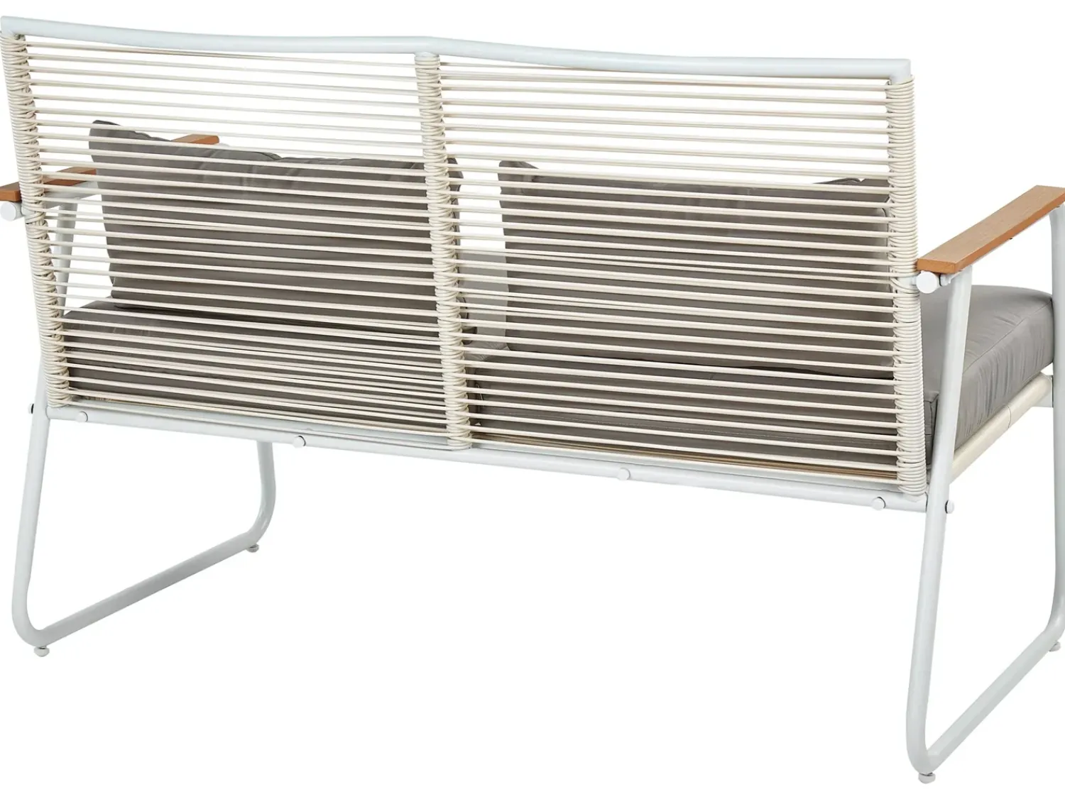 Clearance Beliani Set da giardino con tavolo 4 posti POMONTE Metallo Bianco Bianco Grigio