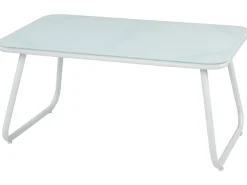 Clearance Beliani Set da giardino con tavolo 4 posti POMONTE Metallo Bianco Bianco Grigio