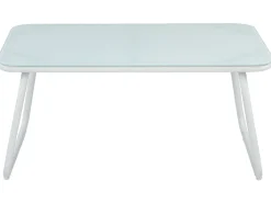 Clearance Beliani Set da giardino con tavolo 4 posti POMONTE Metallo Bianco Bianco Grigio