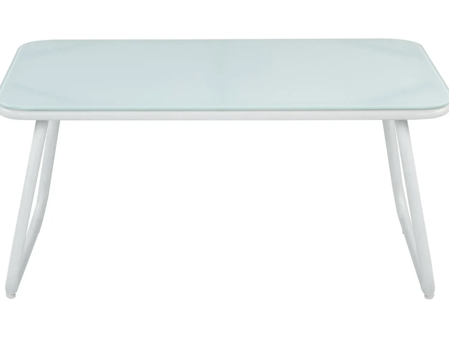 Clearance Beliani Set da giardino con tavolo 4 posti POMONTE Metallo Bianco Bianco Grigio
