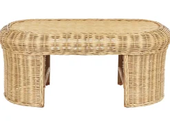 Sale Beliani Set da giardino con tavolo 5 posti LIVADEIA Rattan Naturale Bianco Naturale