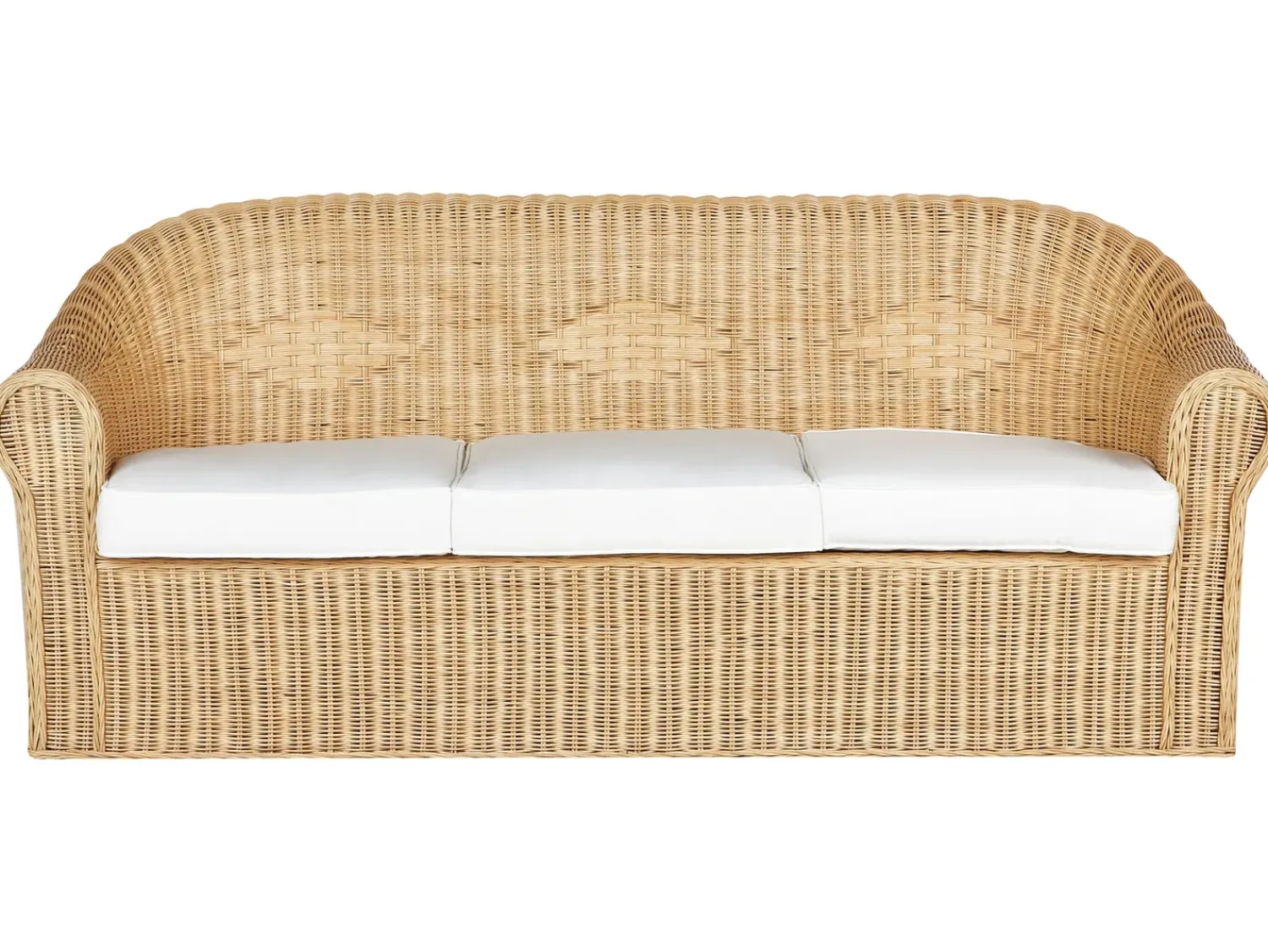 Sale Beliani Set da giardino con tavolo 5 posti LIVADEIA Rattan Naturale Bianco Naturale