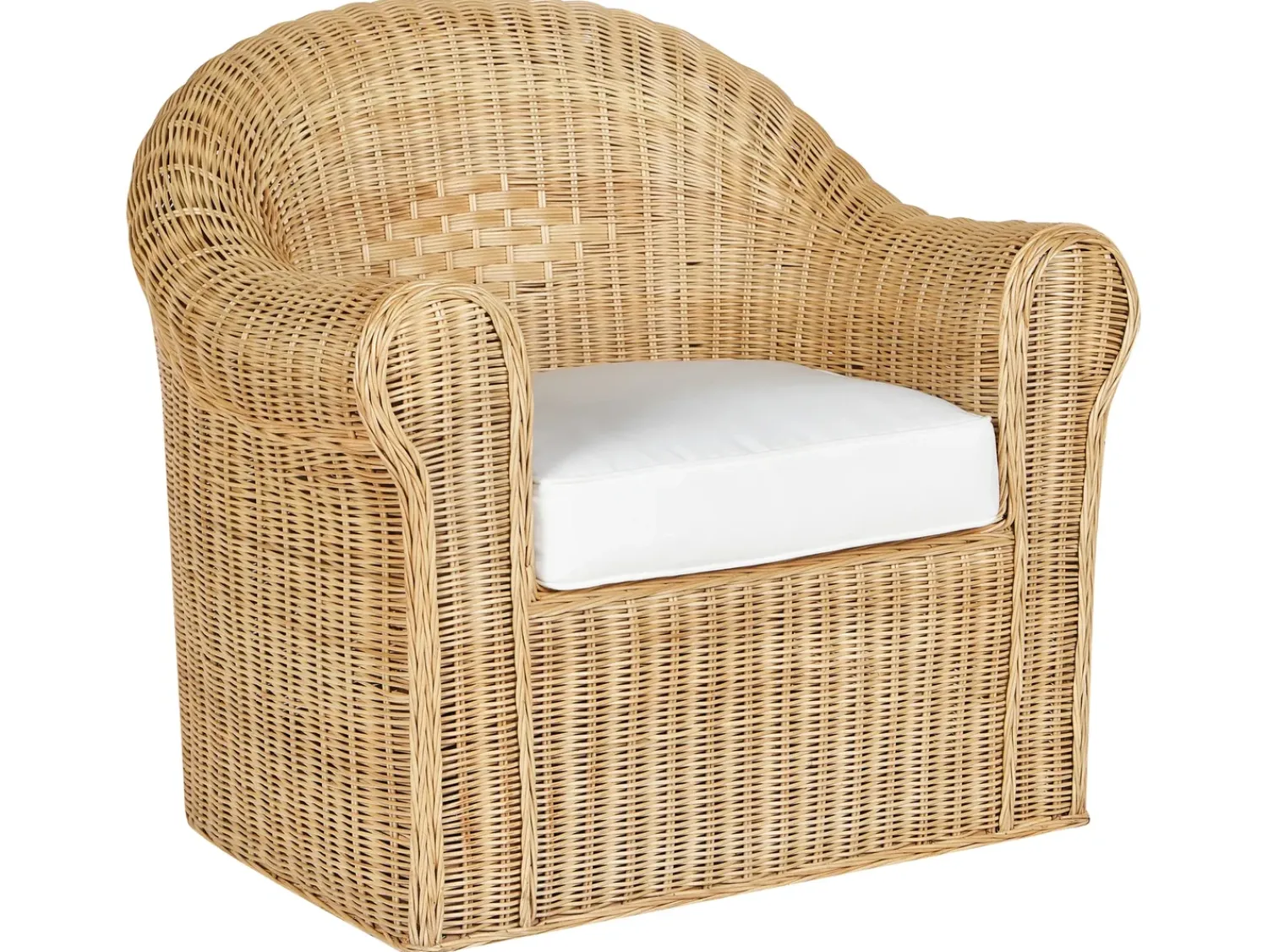 Sale Beliani Set da giardino con tavolo 5 posti LIVADEIA Rattan Naturale Bianco Naturale